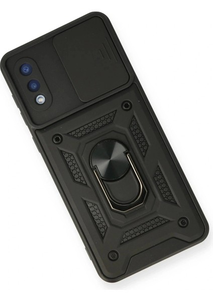 Samsung Galaxy A02 Kılıf Pars Lens Yüzüklü Silikon - Siyah modelleri