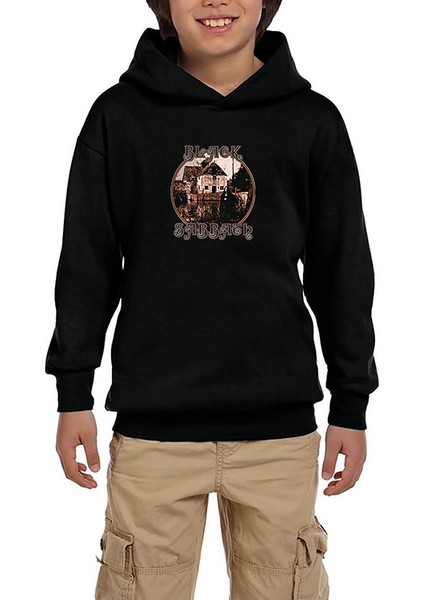 Black Sabbath House Album Siyah Çocuk Kapşonlu Sweatshirt