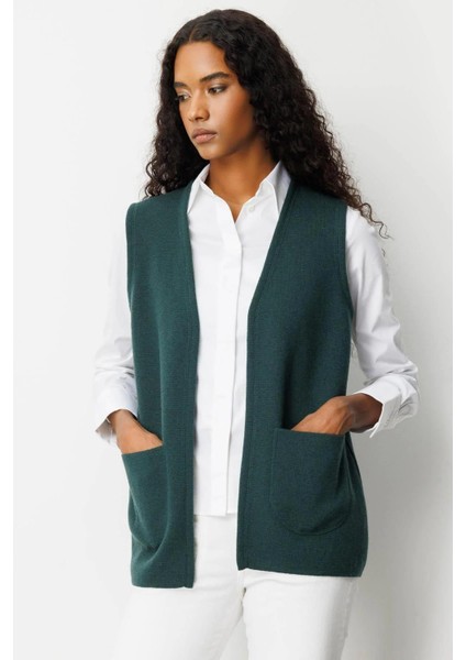 25044 Desen Triko Çelik Örgü Anne Yeleği