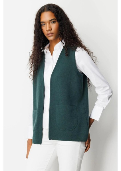 25044 Desen Triko Çelik Örgü Anne Yeleği modelleri