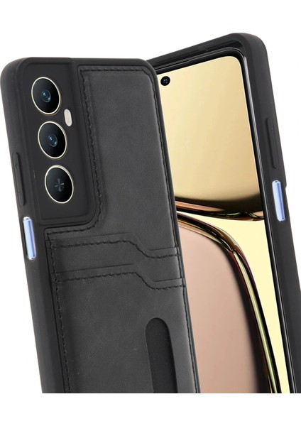 Realme C65 Sara Kartvizitli Deri Kılıf - Siyah fiyatları