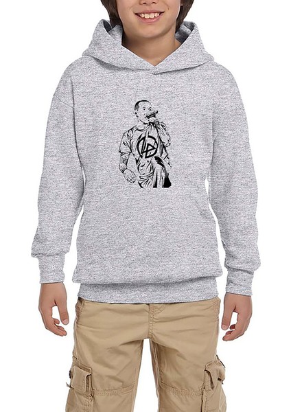 Linkin Park Chester Grafiti Gri Çocuk Kapşonlu Sweatshirt
