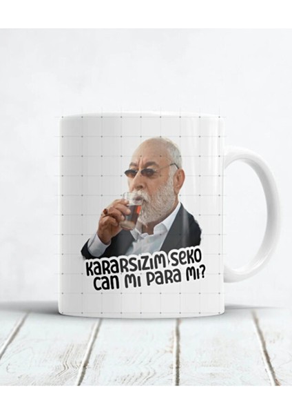 Kararsızım Seko Tasarımlı Hediye Kupa Bardak