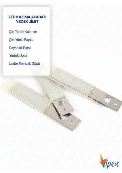Yer-Cam Kazıma Jileti Çift Taraflı Kullanım 10 Adet (1 Kutu) fiyatları