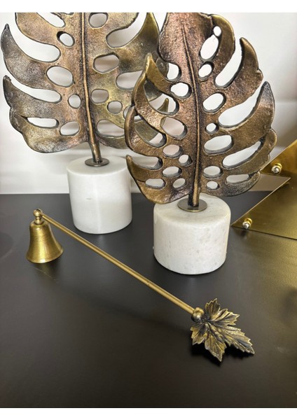 Asma Yapraklı Mum Söndürücü-Eskitme (Antik Bronz)