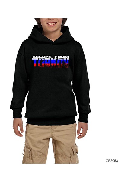 Escape F. Tarkov Russia Siyah Çocuk Kapşonlu Sweatshirt
