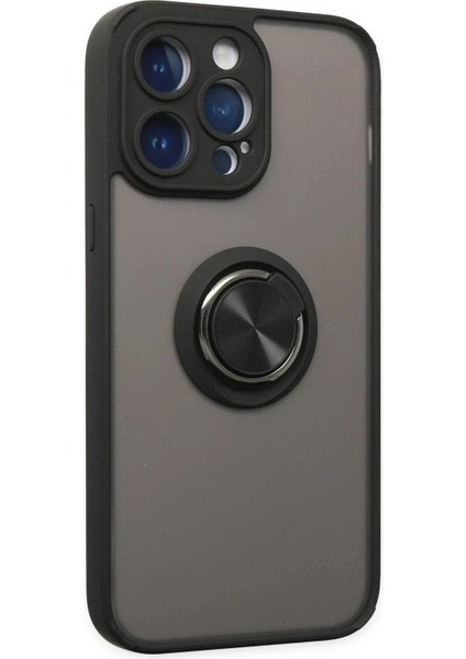 iPhone 14 Pro Kılıf Montreal Yüzüklü Silikon Kapak - Siyah fiyatları