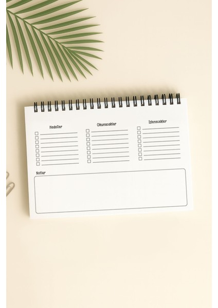 Haftalık Planlayıcı A5 Defter, Esnek Ince Karton Kapaklı, 1 Yıllık Planlayıcı, Pembe Boho modelleri