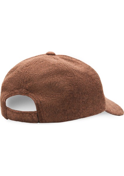 Axıs Kahve Baseball Cap Nakışlı ve Kaşe Kumaş Unisex Şapka modelleri