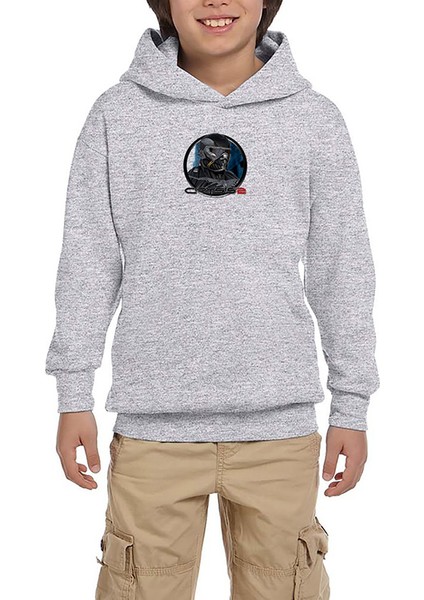 Crysis Masked Warrior Gri Çocuk Kapşonlu Sweatshirt