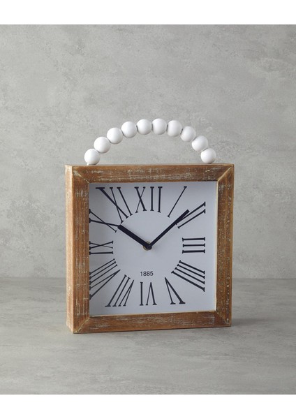 Adela Ahşap Masa Saati Naturel (17.11.2025)