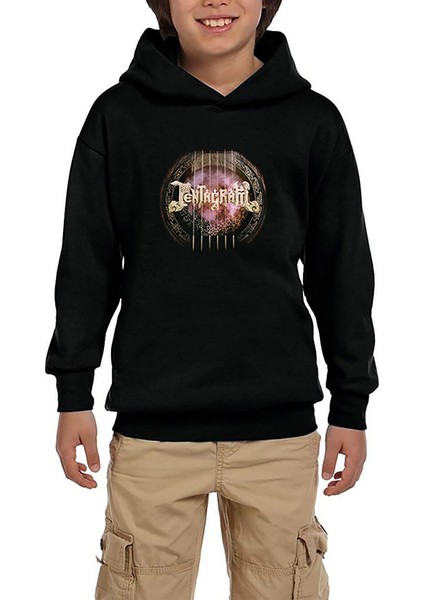 Pentagram Akustik Siyah Çocuk Kapşonlu Sweatshirt