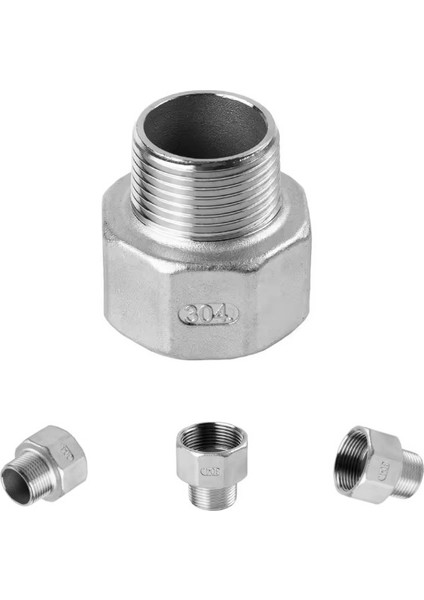 Paslanmaz Redüksiyon - Düşürücü Lüle Erkek Dişi - Krom Çelik 304 Kalite fiyatları