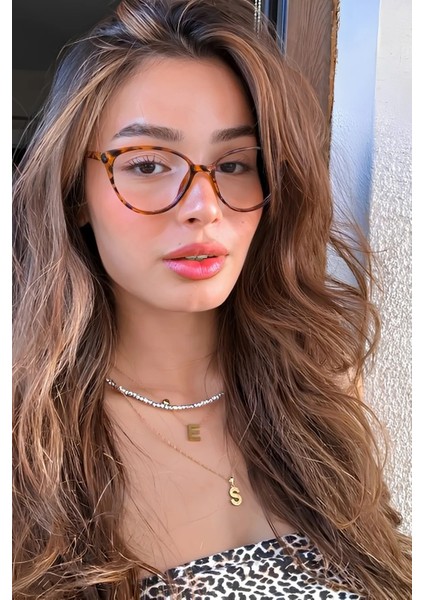 Talia Leopar Mavi Işık Filtreli Ekran Gözlüğü - Küçük Yüzler Için Uygun-Optik Uyumlu Camları Değişir