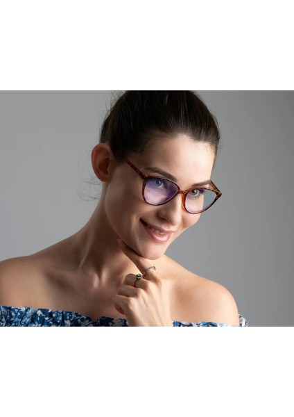 Talia Leopar Mavi Işık Filtreli Ekran Gözlüğü - Küçük Yüzler Için Uygun-Optik Uyumlu Camları Değişir fırsatları