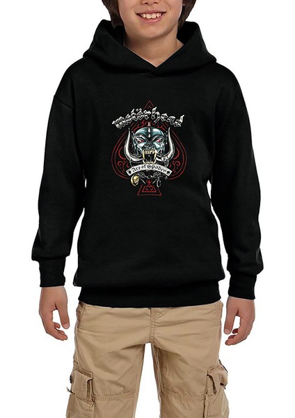 Motörhead Ace Of Spades Siyah Çocuk Kapşonlu Sweatshirt