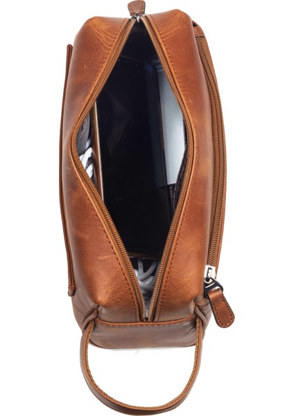 Erkek Hakiki Deri Portföy El Çantası – Fermuarlı, Çok Bölmeli, Premium indirimleri