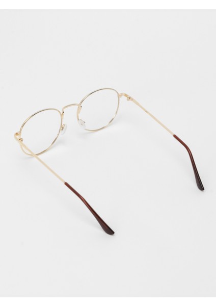 Round Model Gold Altın Çerçeve Mavi Işık Korumalı Gözlük fırsatları