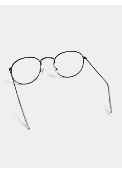 Mavi Işık Korumalı Gözlük Round Model Metal Çerçeve Blue Block Siyah modelleri