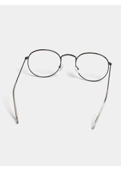 Mavi Işık Korumalı Gözlük Round Model Metal Çerçeve Blue Block Siyah fırsatları