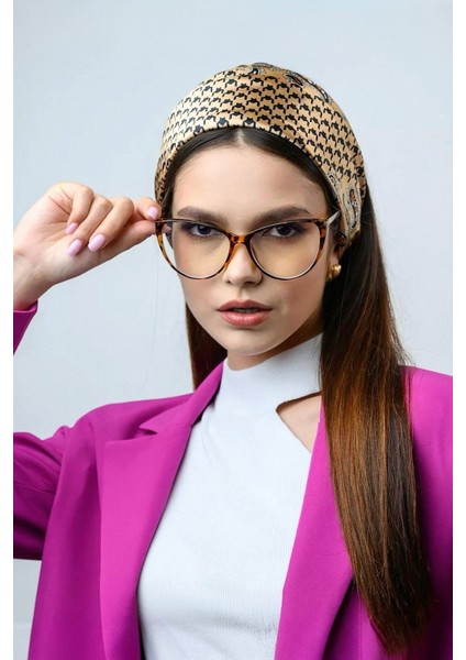 Mavi Işık Korumalı Cat Eye Gözlük Optik Uyumludur Blue Block Şeffaf Leopar Çerçeve fırsatları