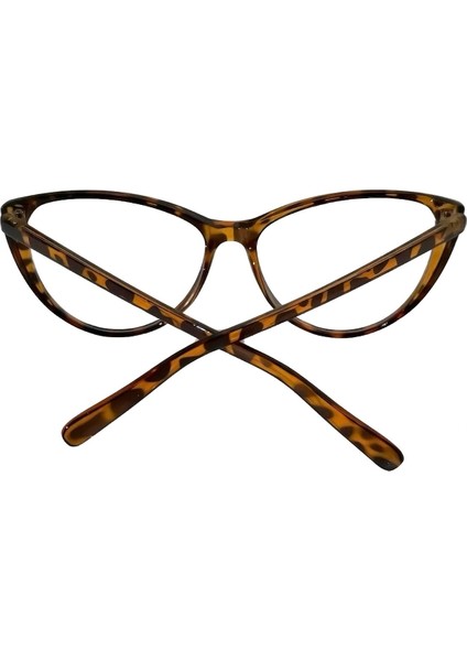 Mavi Işık Korumalı Cat Eye Gözlük Optik Uyumludur Blue Block Şeffaf Leopar Çerçeve