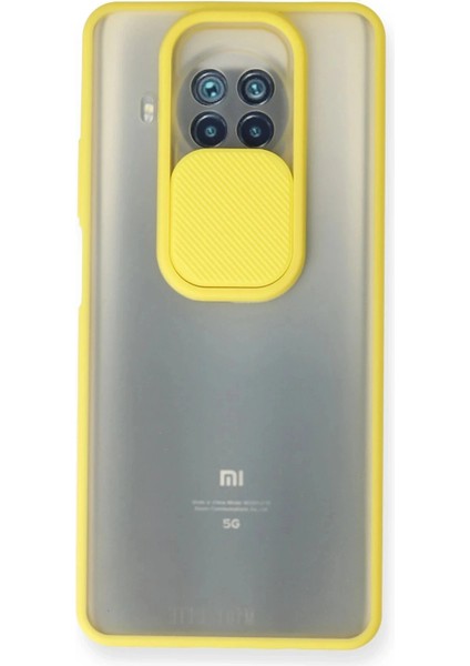 Xiaomi Mi 10T Lite Kılıf Palm Buzlu Kamera Sürgülü Silikon - Sarı
