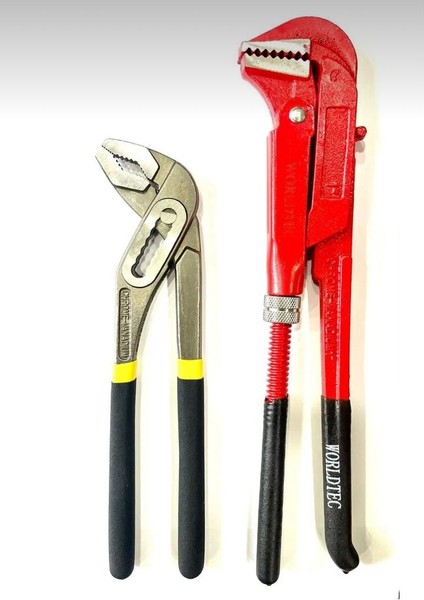 1.kalite Ford Pense Paslanmaz Profesyonel Maşalı Boru Anahtarı 1' Set