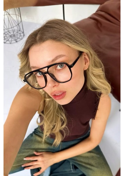 Optik Uyumlu Mavi Işık Korumalı Leopar Çerçeve Camları Değiştirilebilir Gözlük Blue Block