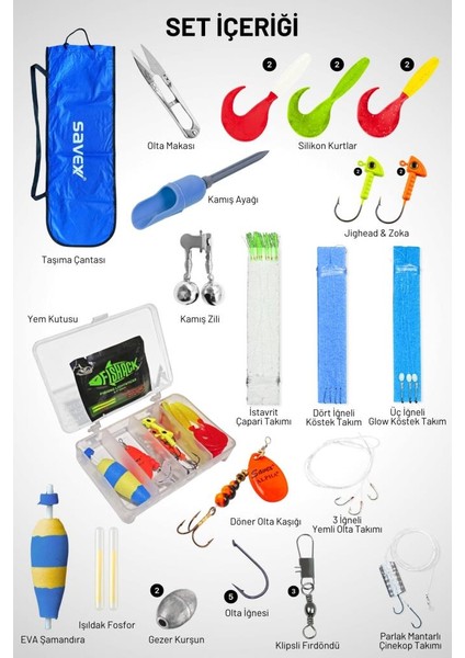 Tam Takım Kıyı Olta Seti - 300CM Kamış 30-60GR / 4000'LIK Supreme Olta Makinesi - Taşıma Çantalı fiyatları