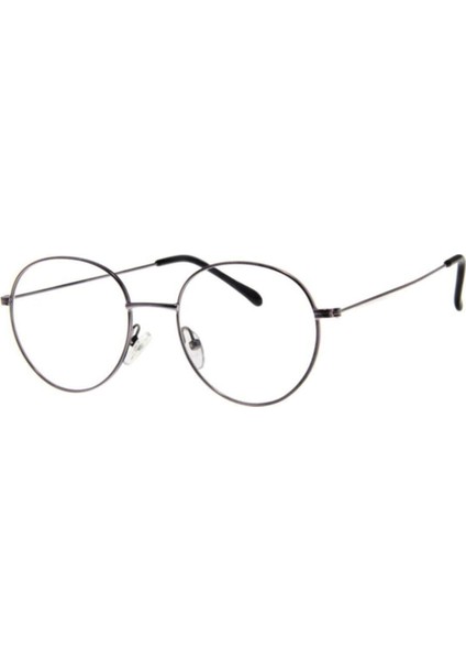 Unisex Gri Çerçeveli Oval Metal Numarasız Mavi Işık Gözlük fiyatları