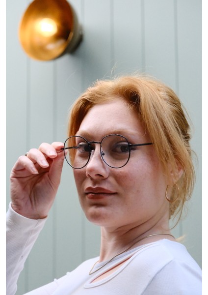 Round Blue Block Şeffaf Gözlük fırsatları