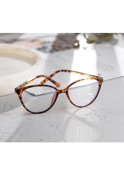 Leopar Desenli Mavi Işık Korumalı Gözlük