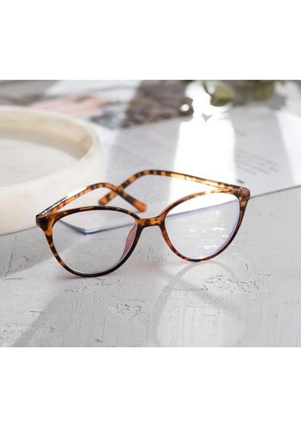 Leopar Desenli Mavi Işık Korumalı Gözlük