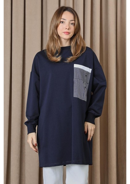 Kadın Cep Detaylı Tunik- 10719TUN