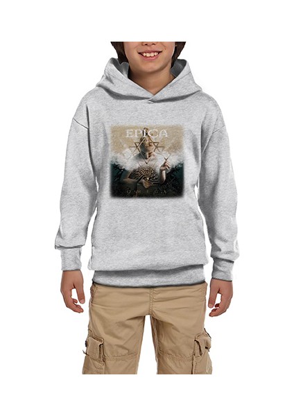 Epica Omega 2 Gri Çocuk Kapşonlu Sweatshirt