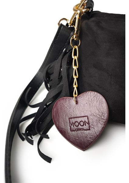 Moon Amber Omuz Çantası Süet Siyah fiyatları