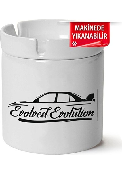 Mitsubishi EVO5BASKILI Porselen At-Söndür Küllük (Kl-Otmbl-Mtsbh)