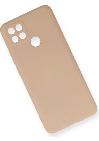 Oppo A15 Kılıf Nano Içi Kadife Silikon - Pudra modelleri