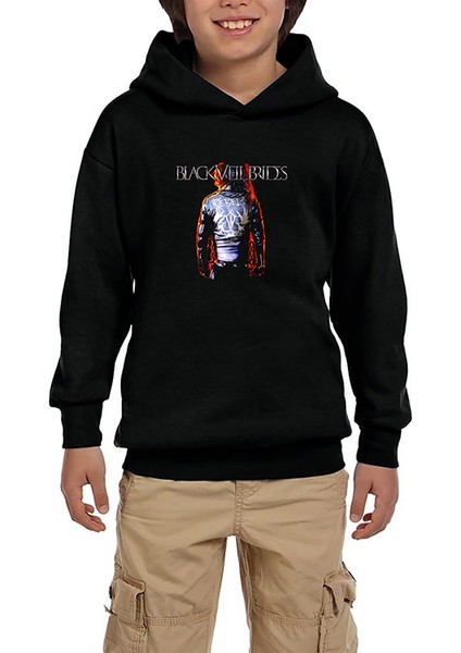 Black Veil Brides Rebels Siyah Çocuk Kapşonlu Sweatshirt