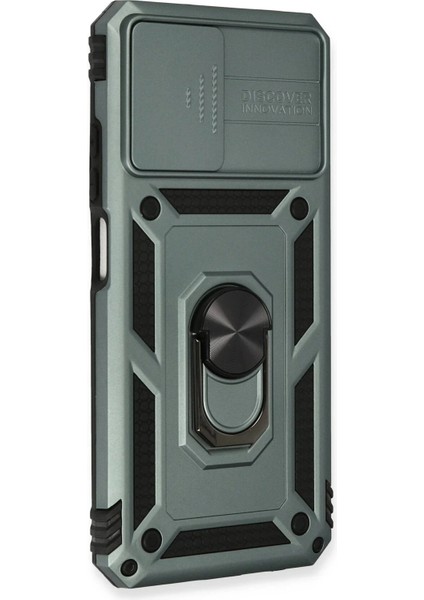 Xiaomi Redmi Note 10 Kılıf Pars Lens Yüzüklü Silikon - Yeşil fiyatları