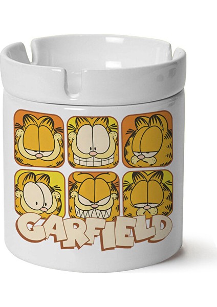 Garfield Baskılı Porselen Küllük Makinede Yıkanabilir