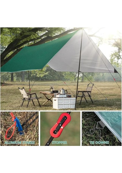 Branda , Su Geçirmez Çadır Brandası, 3 x 3.2m Ultra Hafif, Halkalı Kamp Çadırı Brandası fırsatları