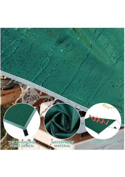 Branda , Su Geçirmez Çadır Brandası, 3 x 3.2m Ultra Hafif, Halkalı Kamp Çadırı Brandası indirimleri