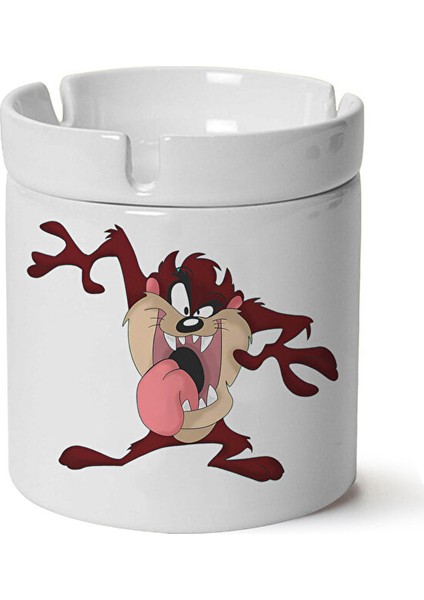 Tazmanya Canavarı Baskılı Porselen Küllük Makinede Yıkanabilir