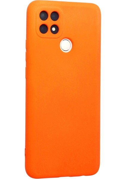 Oppo A15 Kılıf Nano Içi Kadife Silikon - Turuncu fiyatları