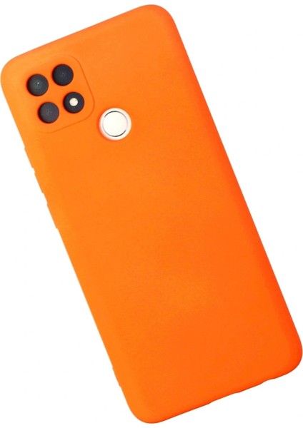 Oppo A15 Kılıf Nano Içi Kadife Silikon - Turuncu modelleri