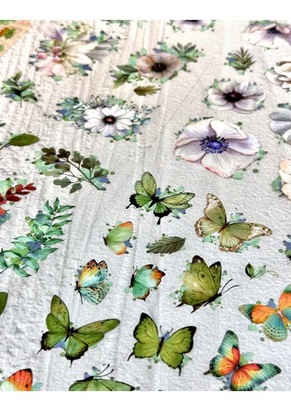 Yeşil Çiçek Doğanın Zarafeti Sticker Seti 6 Yaprak Sticker Setetiketçıkartmabullet Journal fiyatları