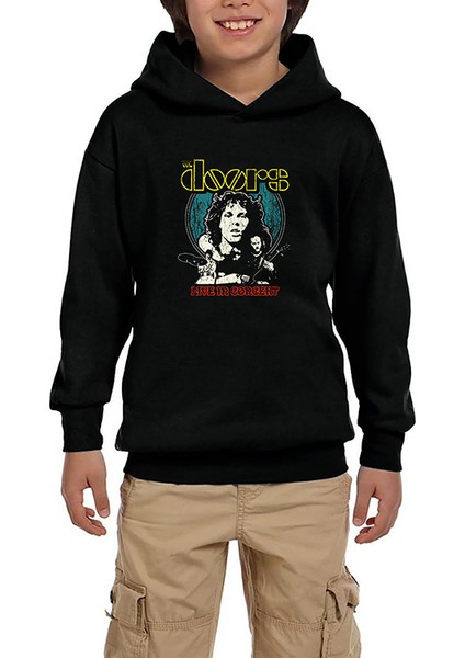 The Doors Live In Concert Siyah Çocuk Kapşonlu Sweatshirt