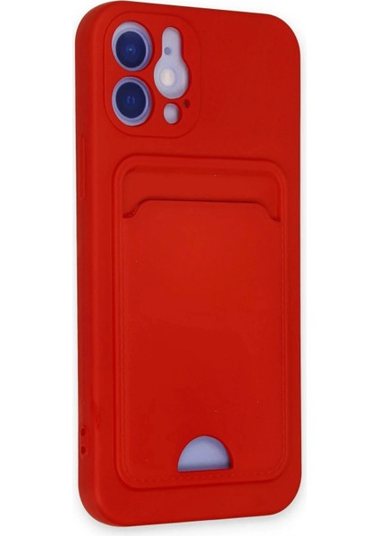 iPhone 12 Kılıf Kelvin Kartvizitli Silikon - Kırmızı fiyatları